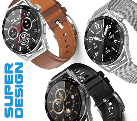 Smartwatch Rubicon RNCE88-2 z bransoletą Mesh i paskiem silikonowym