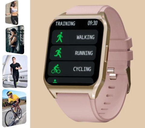 Smartwatch Rubicon RNCE89-3 Złoto-Różowy z pomiarem temperatury
