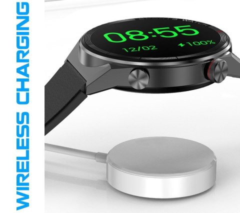 Smartwatch Rubicon RNCE99 Black z bransoletą i paskiem silikonowym