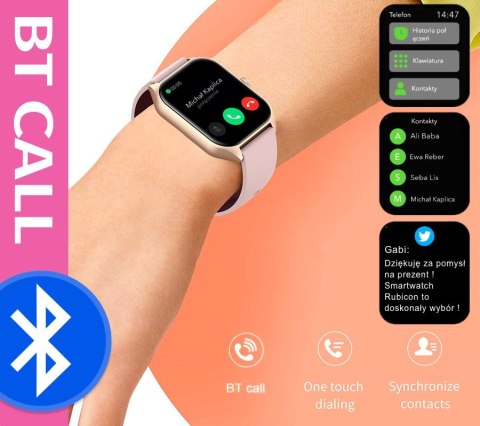 Smartwatch Rubicon RNCF03-1 z parcianym paskiem