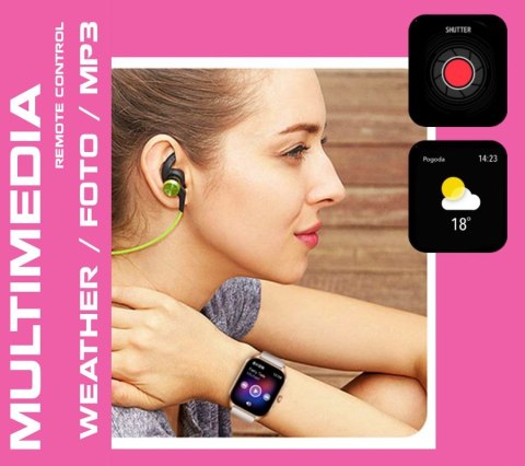 Smartwatch Rubicon RNCF03-1 z parcianym paskiem
