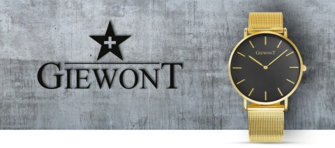 Zegarek damski Giewont GW1970-2 złoto-czarny