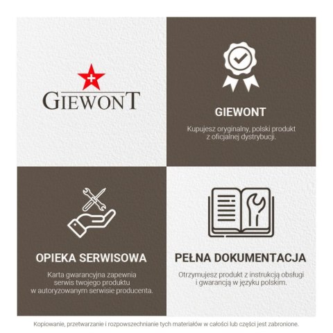 Zegarek damski Giewont GW1970-2 złoto-czarny