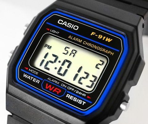 Zegarek Męski CASIO F-91W-1YEG + BOX