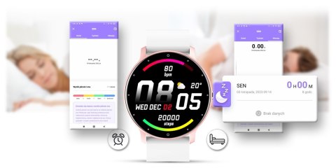 Smartwatch Damski Gravity GT1-7 Różowe Złoto/Biały