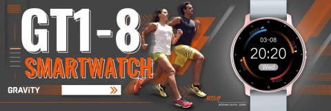 Smartwatch Damski Gravity GT1-8 Różowe Złoto/Szary