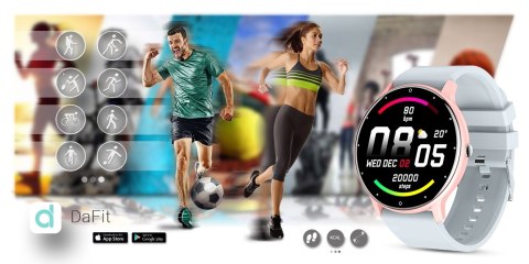 Smartwatch Damski Gravity GT1-8 Różowe Złoto/Szary