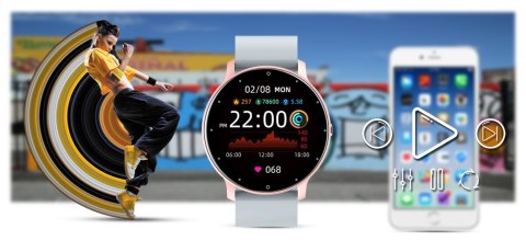 Smartwatch Damski Gravity GT1-8 Różowe Złoto/Szary