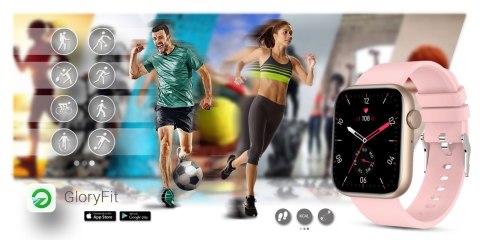 Smartwatch Damski Gravity GT3-1 Różowe Złoto - Różowy