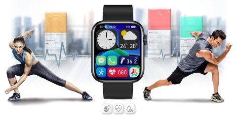Smartwatch Damski Gravity GT3-3 Czarny - Czarny