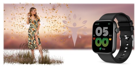 Smartwatch Damski Gravity GT3-3 Czarny - Czarny