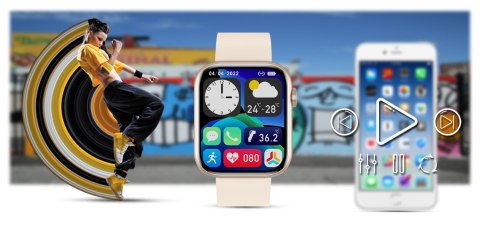Smartwatch Damski Gravity GT3-6 Różowe Złoto-Ecru