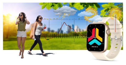 Smartwatch Damski Gravity GT3-6 Różowe Złoto-Ecru