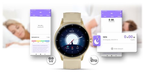 Smartwatch Damski Gravity GT2-4 Złoto-Ecru