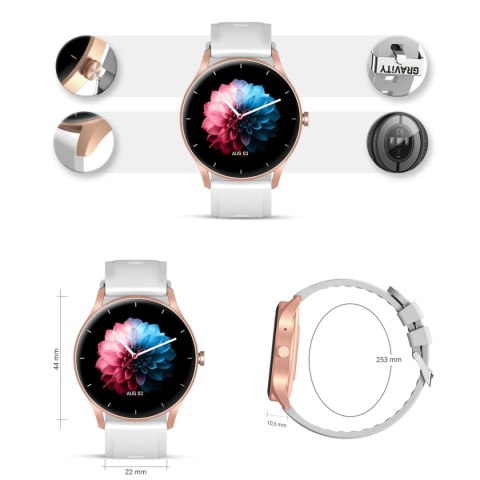Smartwatch Gravity GT2-5 Różowe Złoto