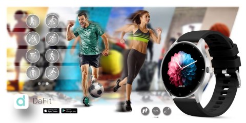 Smartwatch Gravity GT2-6 Srebrno-Czarny