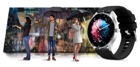 Smartwatch Gravity GT2-6 Srebrno-Czarny