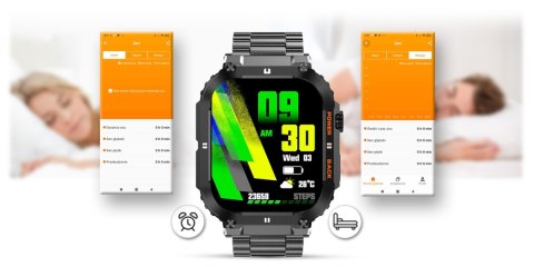 Smartwatch Gravity GT6-2 - Czarna Bransoleta