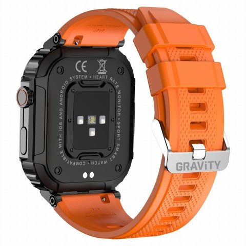 Smartwatch Gravity GT6-3 - Pomarańczowy pasek