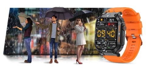 Smartwatch Gravity GT6-3 - Pomarańczowy pasek