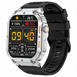 Smartwatch Gravity GT6-5 Srebrny z czarnym paskiem
