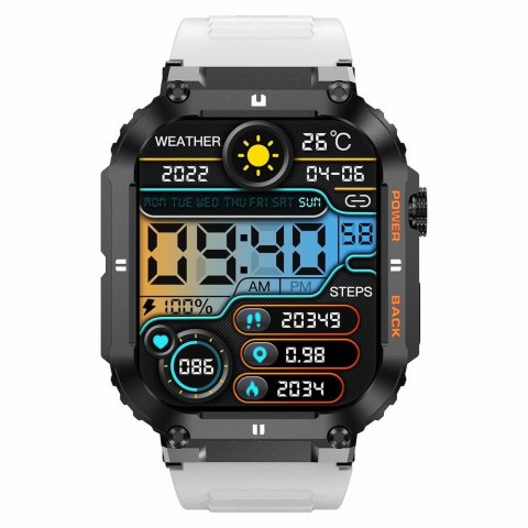Smartwatch Gravity GT6-8 Czarny z białym paskiem