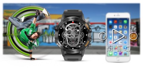 Smartwatch Gravity GT9-1 z paskiem silikonowym