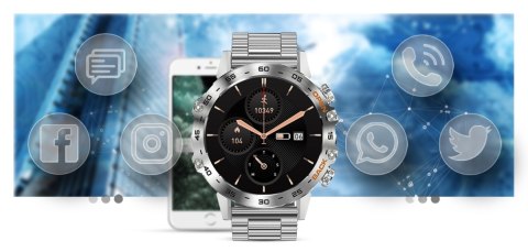 Smartwatch Gravity GT9-3 Srebrny