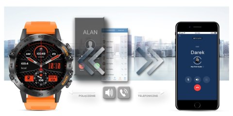 Smartwatch Gravity GT9-4 Pomarańczowy
