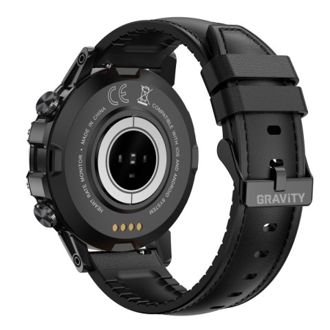 Smartwatch Gravity GT9-5 ze skórzanym paskiem