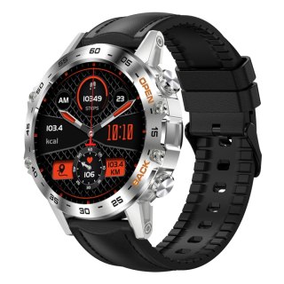 Smartwatch Gravity GT9-6 Srebrny z czarnym paskiem