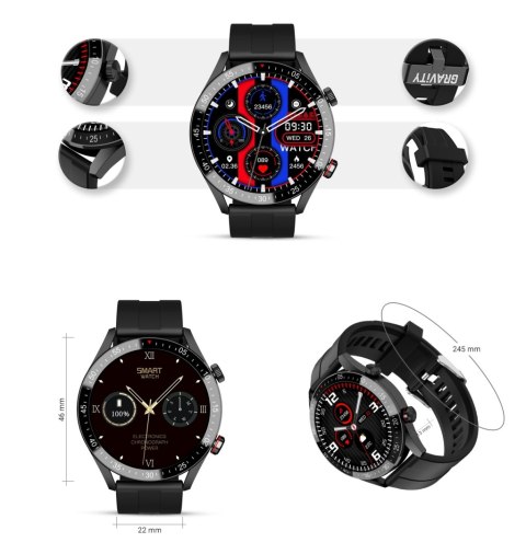 Smartwatch Męski Gravity GT4-1 Czarny