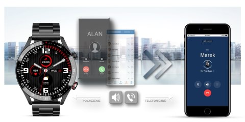 Smartwatch Męski Gravity GT4-2 Czarna Bransoleta