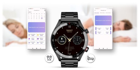 Smartwatch Męski Gravity GT4-2 Czarna Bransoleta