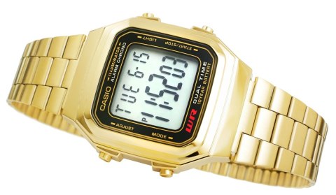 Zegarek Damski Casio Retro A178WGA-1ADF Złoty Cyfrowy