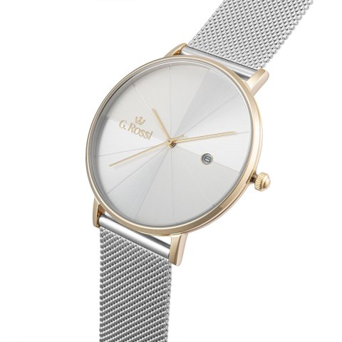 Zegarek Damski G. Rossi 12540B-3D2 ze złotą kopertą i srebrem