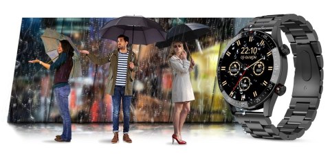 Smartwatch Męski Gravity GT4-2 Czarna Bransoleta