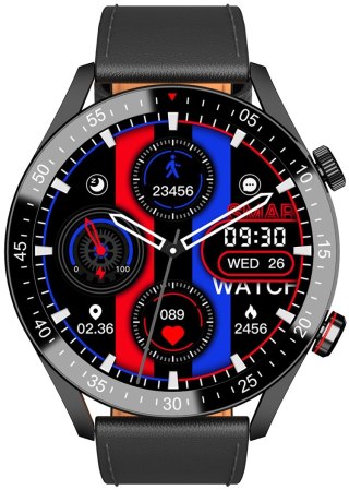 Smartwatch Męski Gravity GT4-4 z Paskiem Skórzanym
