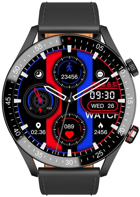 Smartwatch Męski Gravity GT4-4 z Paskiem Skórzanym