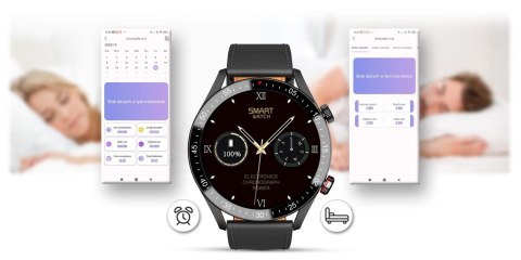 Smartwatch Męski Gravity GT4-4 z Paskiem Skórzanym
