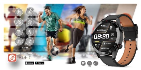 Smartwatch Męski Gravity GT4-4 z Paskiem Skórzanym
