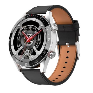 Smartwatch Męski Gravity GT4-5 Srebrny ze Skórzanym Paskiem