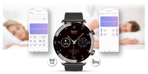 Smartwatch Męski Gravity GT4-5 Srebrny ze Skórzanym Paskiem
