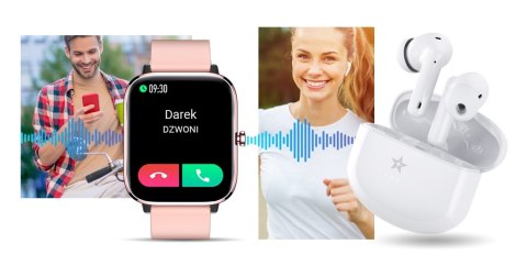 Słuchawki Bezprzewodowe GIEWONT RealSound PRO ANC ENC Białe