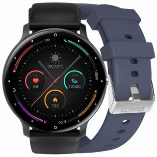 Smartwatch Gravity GT1-1 PRO - Czarny i Niebieski Pasek
