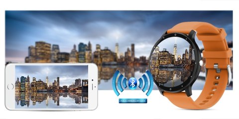 Smartwatch Gravity GT1-2 PRO - Czarny i Pomarańczowy Pasek