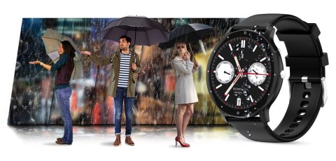 Smartwatch Gravity GT1-2 PRO - Czarny i Pomarańczowy Pasek