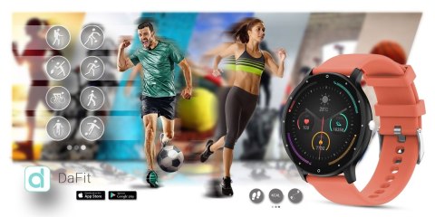 Smartwatch Gravity GT1-3 PRO - Czarny i Czerwony Pasek