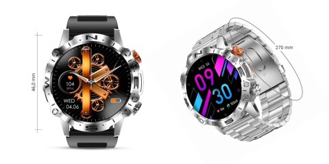 Smartwatch Gravity GT20-2 Srebrny AMOLED