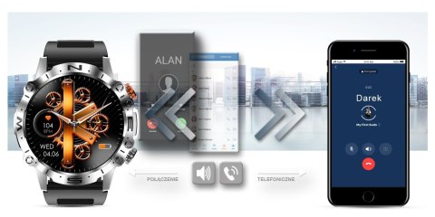 Smartwatch Gravity GT20-2 Srebrny AMOLED